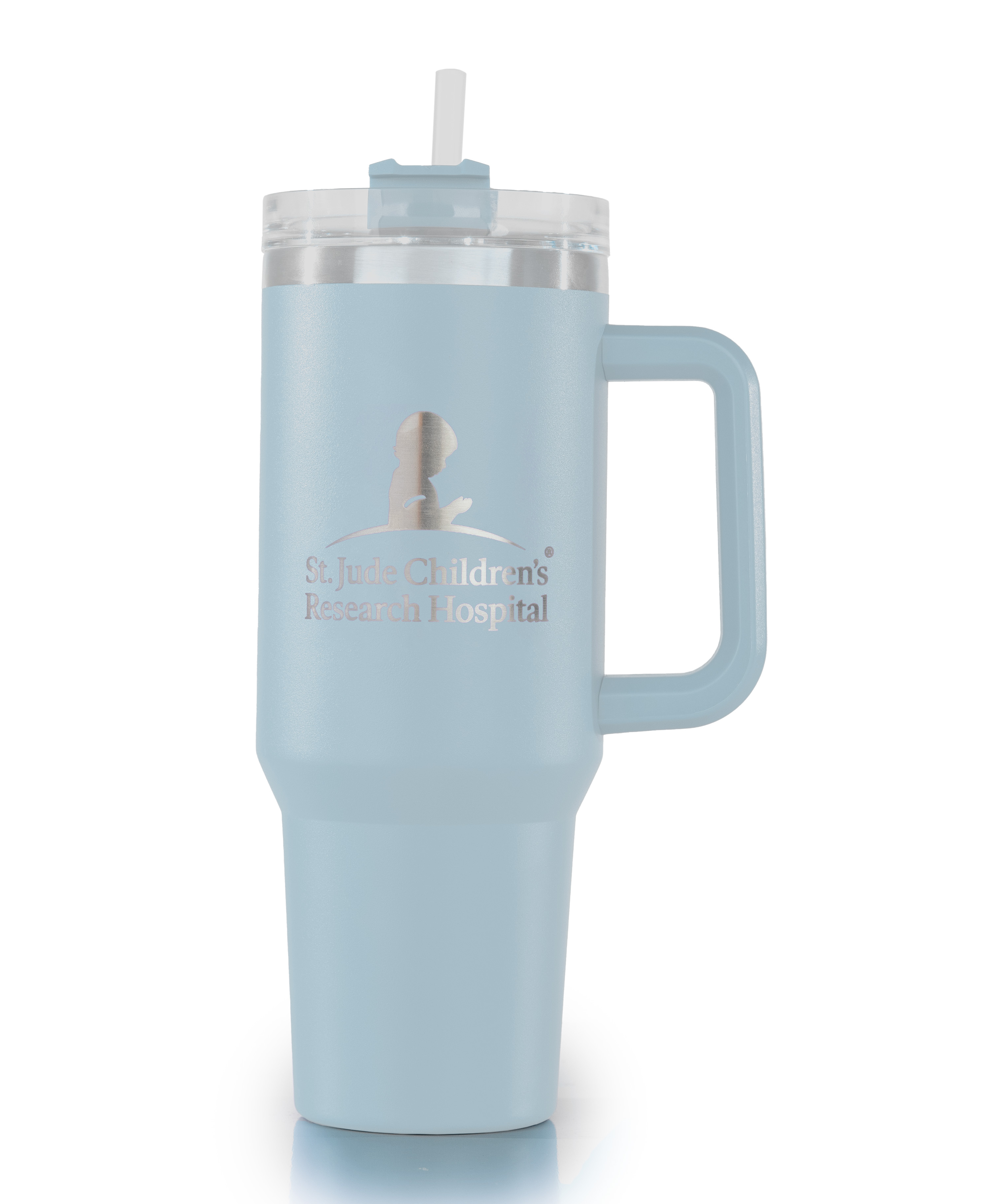 40oz Double Wall Travel Mug with Handle - Light Blue